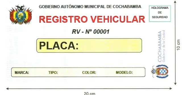 placa registro vehicular radio taxi